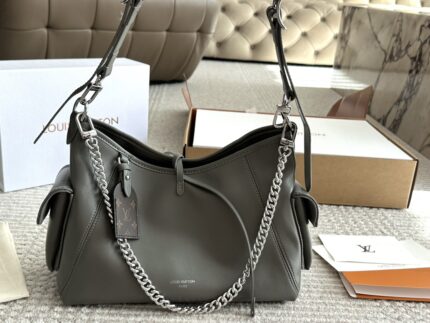 Louis Vuitton CarrvAll Dark Tote Bag Shoulder Bag Handbag