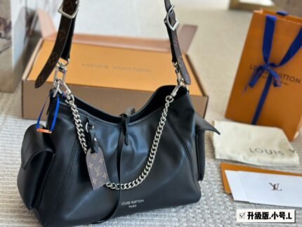 Louis Vuitton CarrvAll Dark Tote Bag Shoulder Bag Handbag