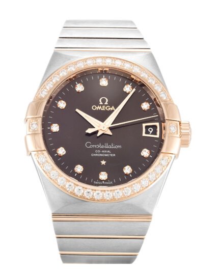 Omega Constellation Chronometer Black Dial Diamond Markers 123.25.38.21.63.001 38MM