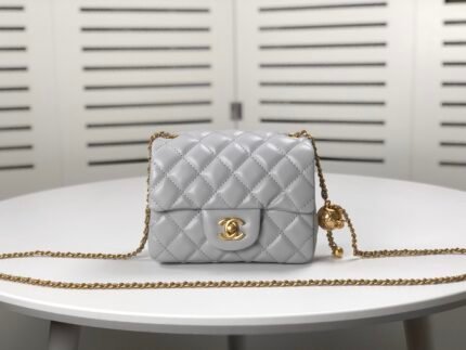 Chanel Cross Body Metal Ball Chain Shoulder Bag Handbag