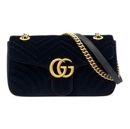 Gucci GG Marmont Velvet Small Shoulder Bag Handbag