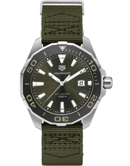 Tag Heuer Aquaracer Khaki Green Men's Watch WAY101E.FC8222 43MM