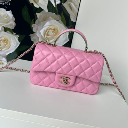 Chanel Classic Mini CF Mirror Version Flap Bag Top Handle Shoulder Bag Handbag 10A