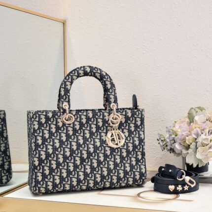 Dior Lady D-sire My Abcdior Horizontal Tote Bag Middle Shoulder Bag Handbag