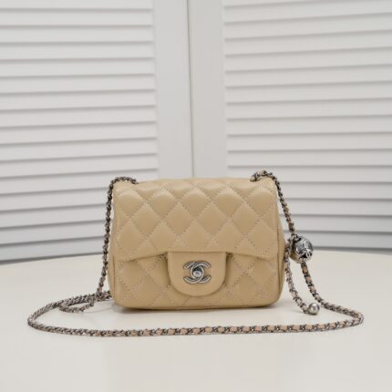 Chanel Cross Body Metal Ball Chain Shoulder Bag Handbag