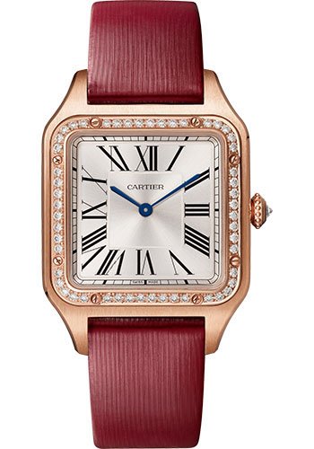 Cartier Santos 18K Rose Gold & Diamonds Lady's Watch, WJSA0018