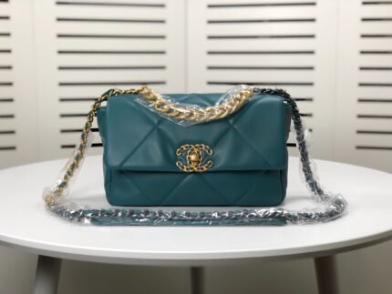 Chanel Lambskin Quilted Small 19 Flap Shoulder Bag Handbag