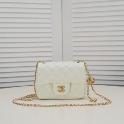 Chanel Cross Body Metal Ball Chain Shoulder Bag Handbag